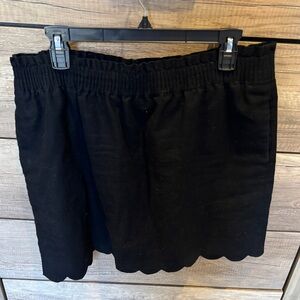 J. Crew Factory Black Scalloped Sidewalk Skirt